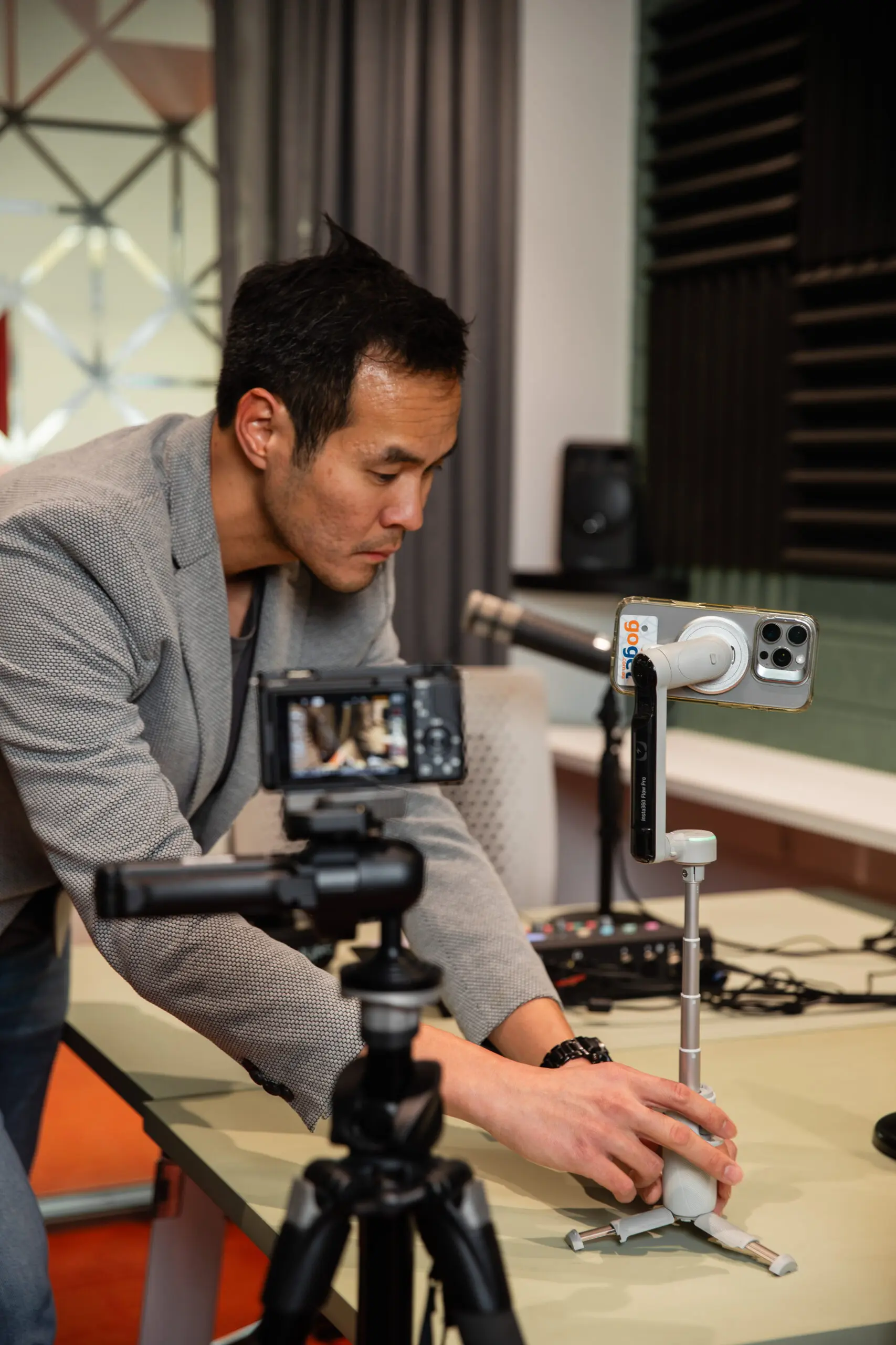 Derrick at work in the studio